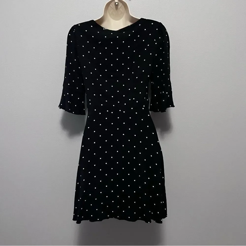 Free People Black/White Polka Dot Dress Size 4